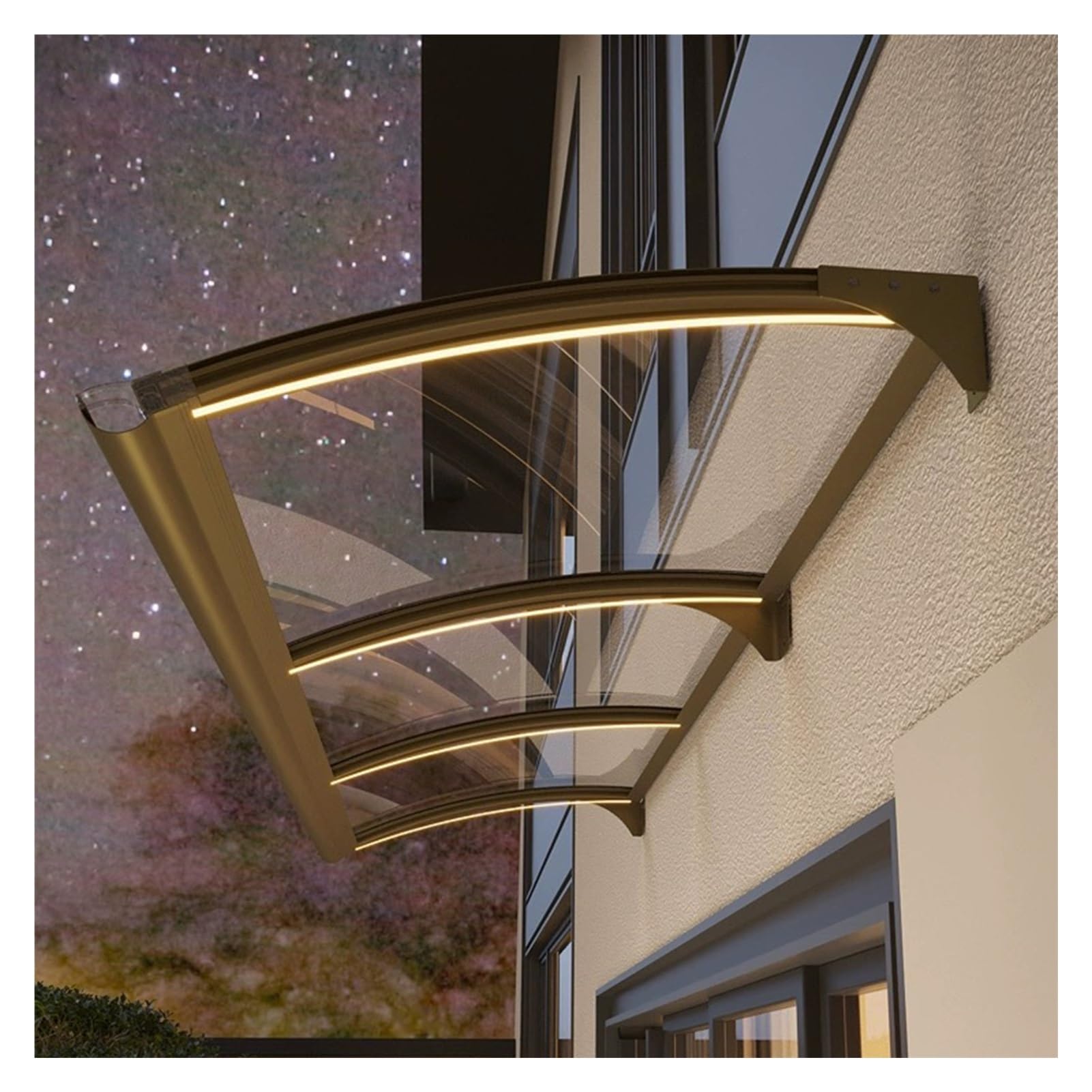 Marquesina for Puertas y Ventanas Tejadillos Exterior | For Puertas Arched Door Canopy Impermeable Anti-UV(0.6x0.8m/1.97x2.62ft)