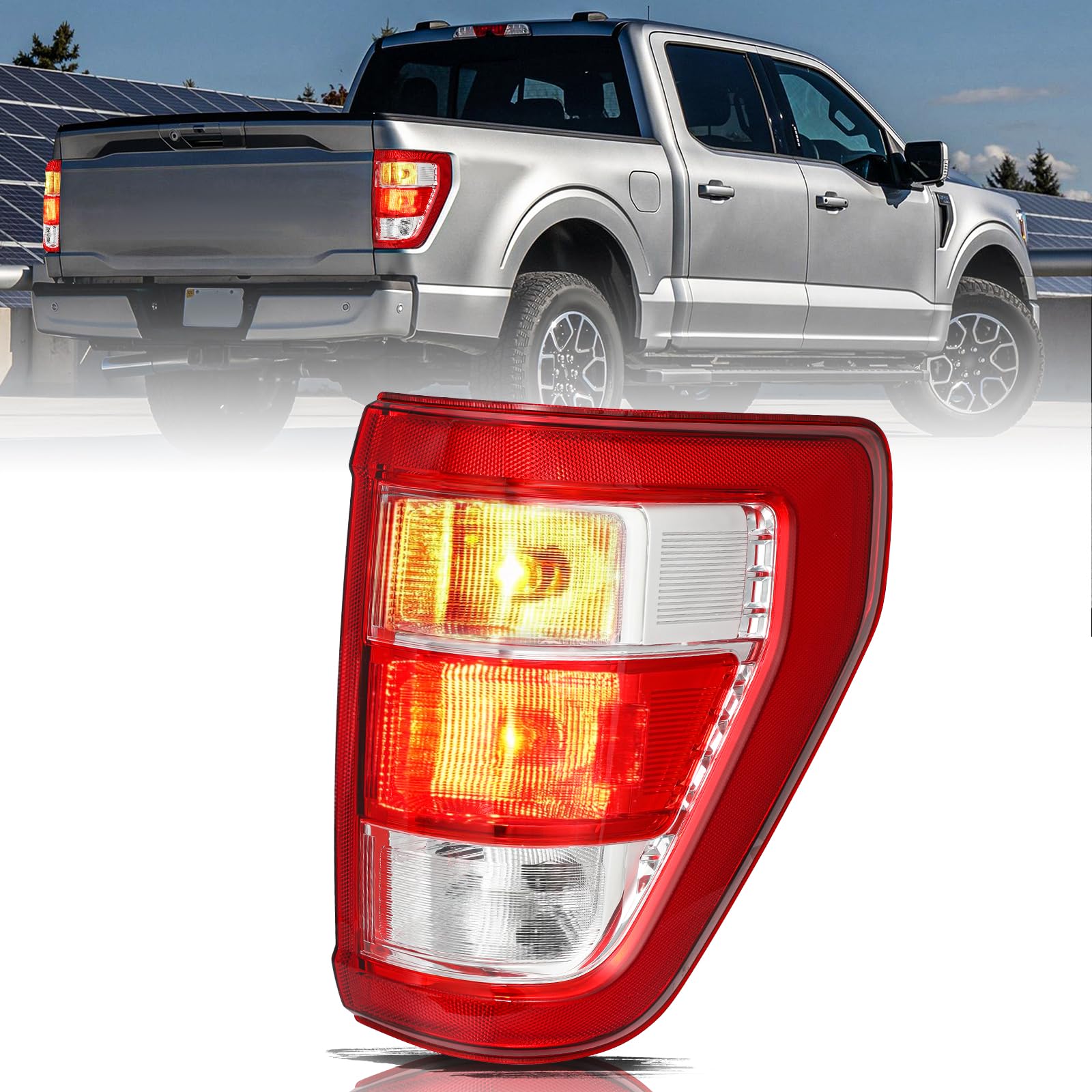 Aosky Halogen Tail Light Assembly for 2021-24 Ford F150