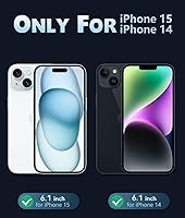 Vista 2 de FNTCASE para iPhone 15 Funda Transparente: Fundas para iPhone 14/13 Compatibles con Magsafe, Funda Anti-Amarilleo, Grado Militar de Protección