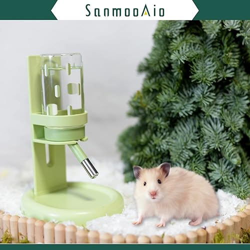 Miniatura 7 de Botella de agua de hámster sin goteo para tanque de vidrio, botella de agua de pie para hámsters, alimentador de agua para hámsterescerdos de