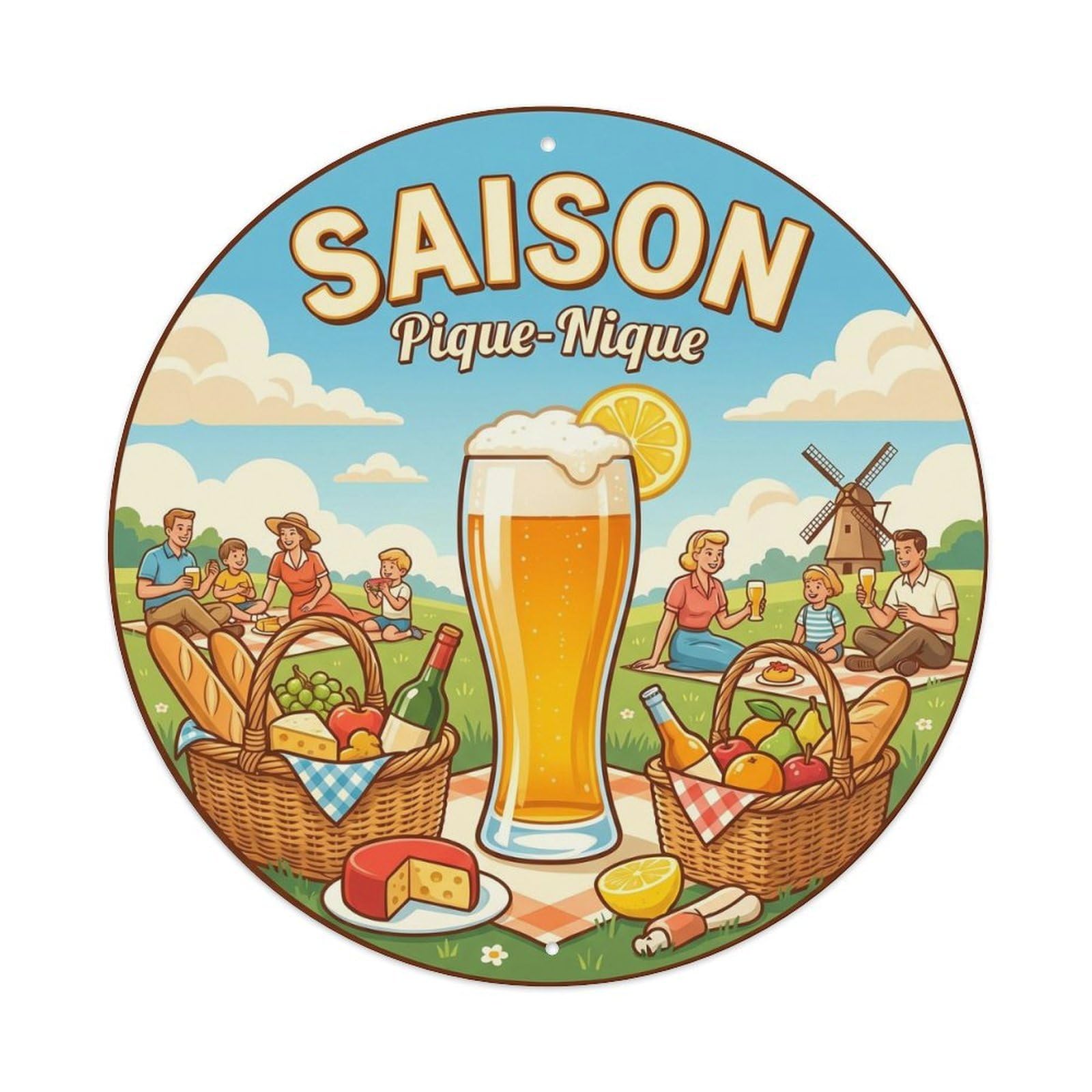 Belgian Saison Farmhouse Ale Cellar Brew Vintage Sour Metal Tin Sign