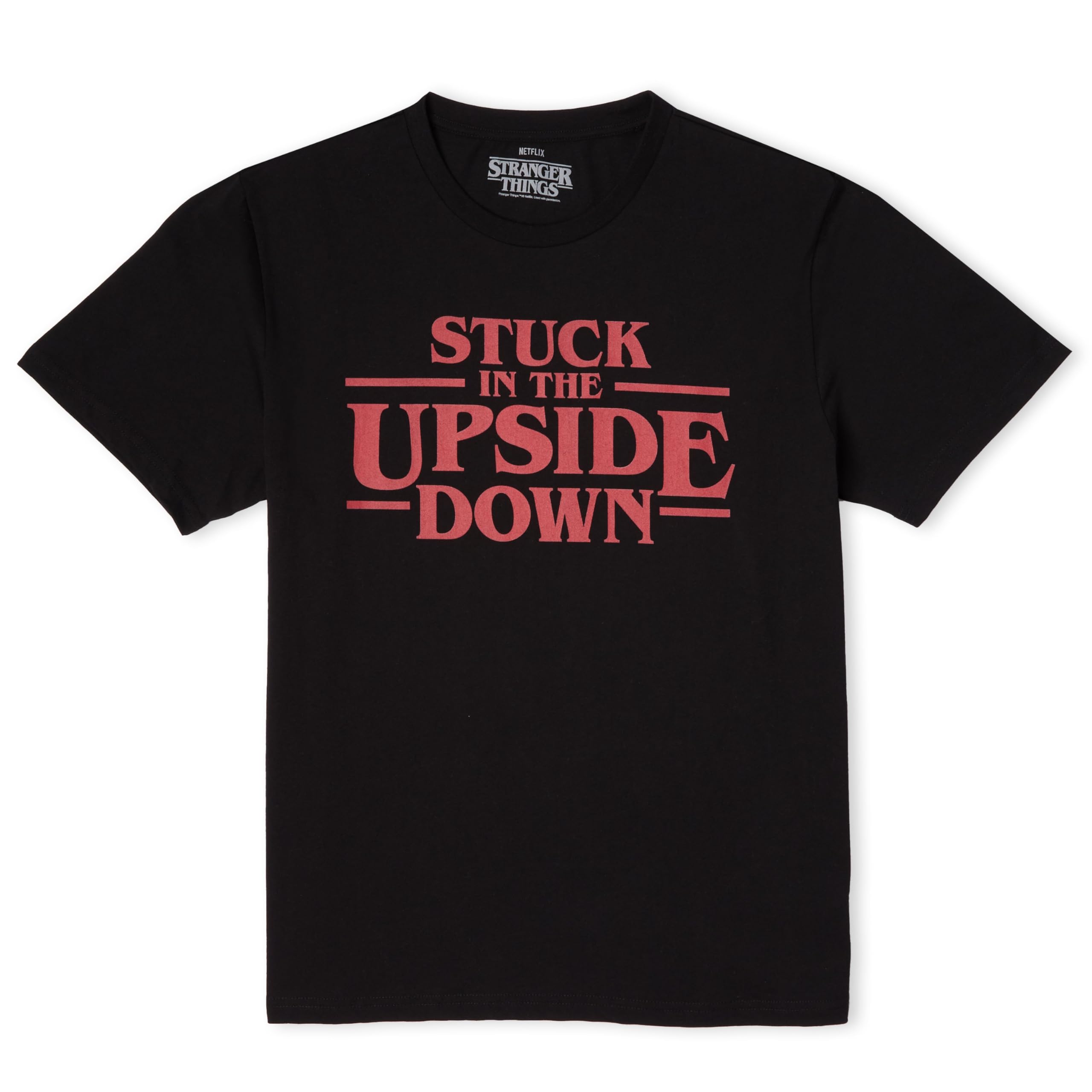 Stranger Things Stuck In The Upside Down Men's T-Shirt - Black - S