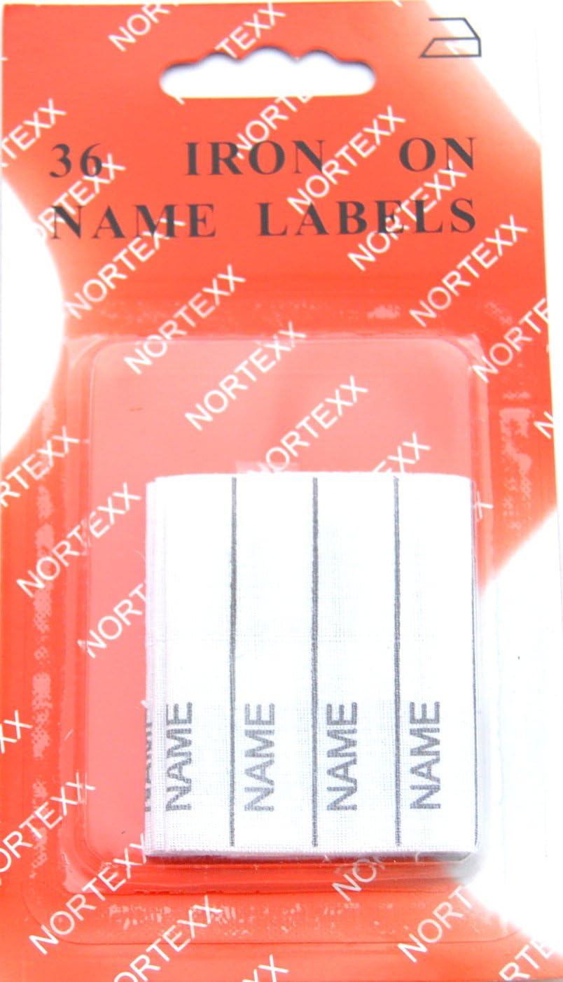 Nortexx 36 Iron On Clothes Labels, White Amazon.co.uk Home & Kitchen