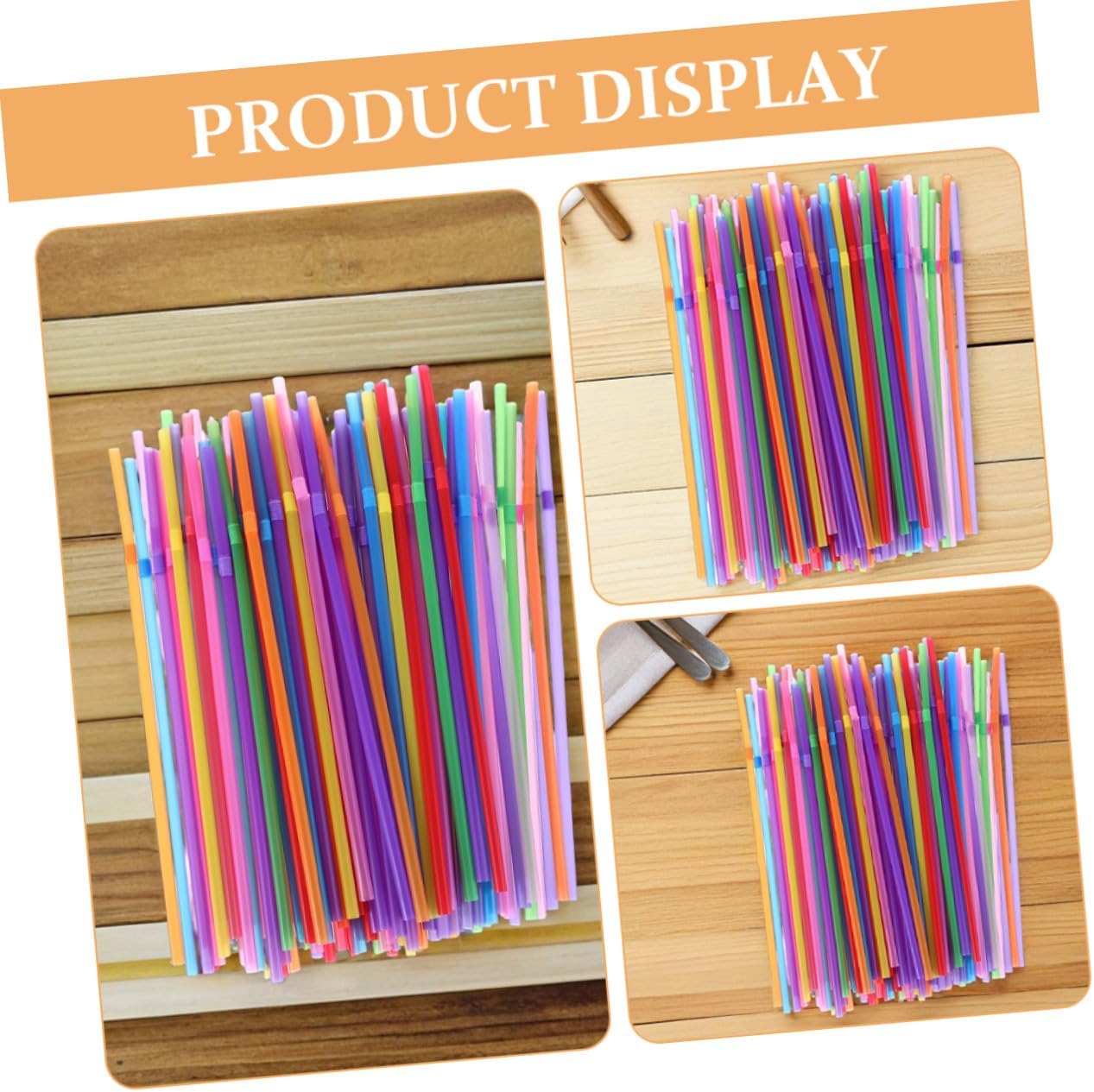 Ipetboom 1000pcs Multicolor Flexible Plastic Straws Disposable Bendable Drinking Straws for Parties Coffee Cocktails Travel Picnics and Outdoor Celebrations