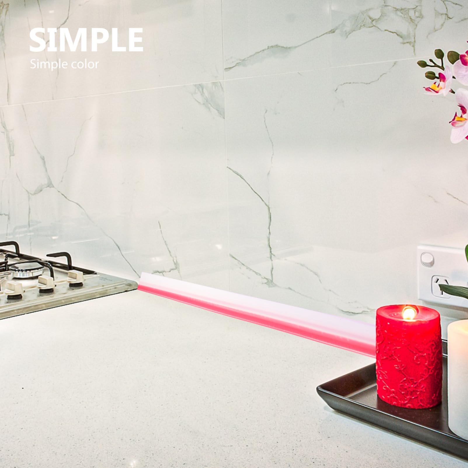 SOLUSTRE Water Retaining Strip for Shower Room Dry Wet Separation Threshold Kitchen Counter Water Barrier Excellent Texture
