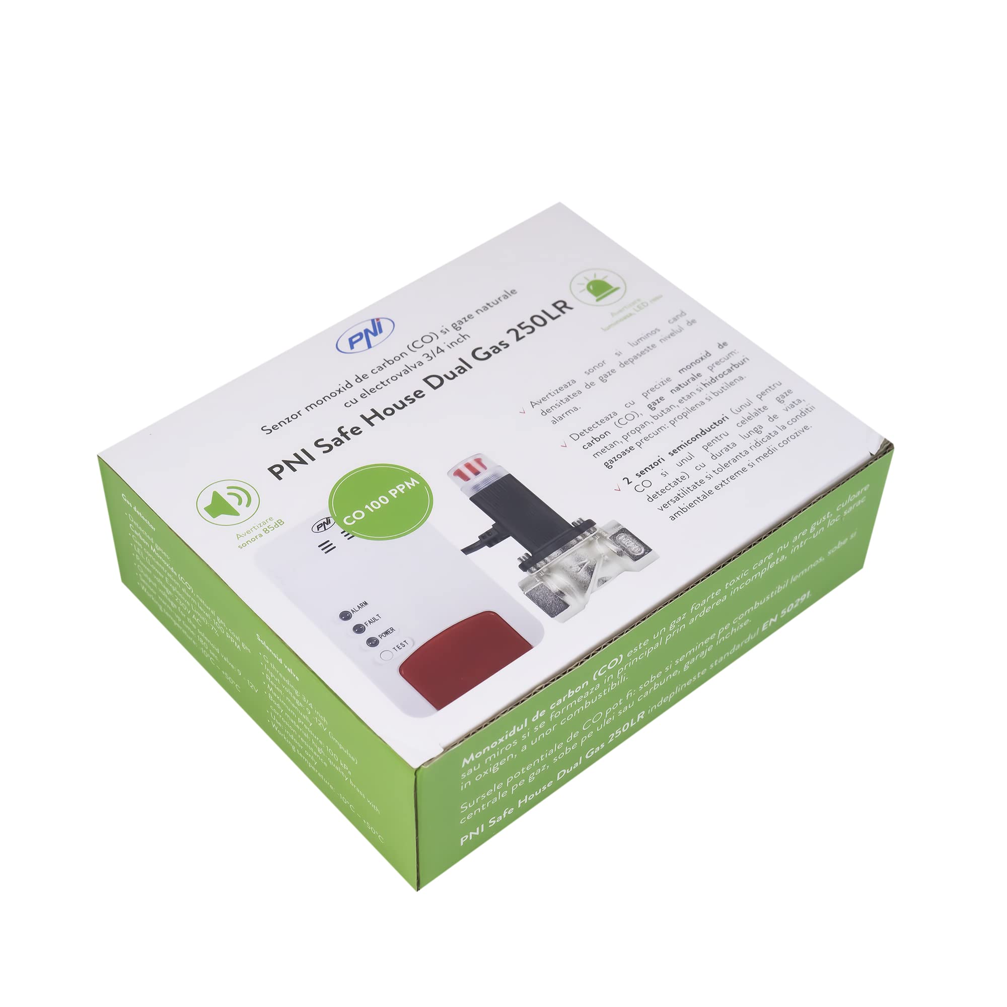 PNI Safe House Dual 250LR - Kit con 2 sensori e valvola magnetica da 3/4"