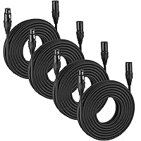 Vista 9 de MFL. Cable DMX flexible de 10 pies de señal de 3 pines XLR macho a hembra, cable para iluminación de escenario, luces de DJ, impedancia de 110