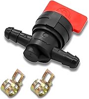 494768 698183 1/4" Fuel Shut Off Valve with Clamp - Compatible with John Deere, Toro, Kohler, Murray Lawn Mowers & Tractors