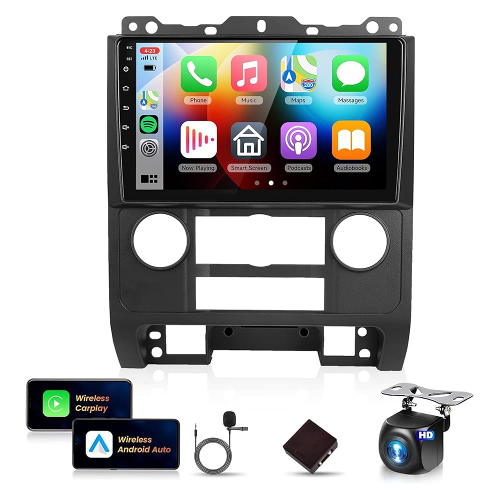 HiFi 9-Inch Car Radio with Wireless CarPlay for Ford Escape