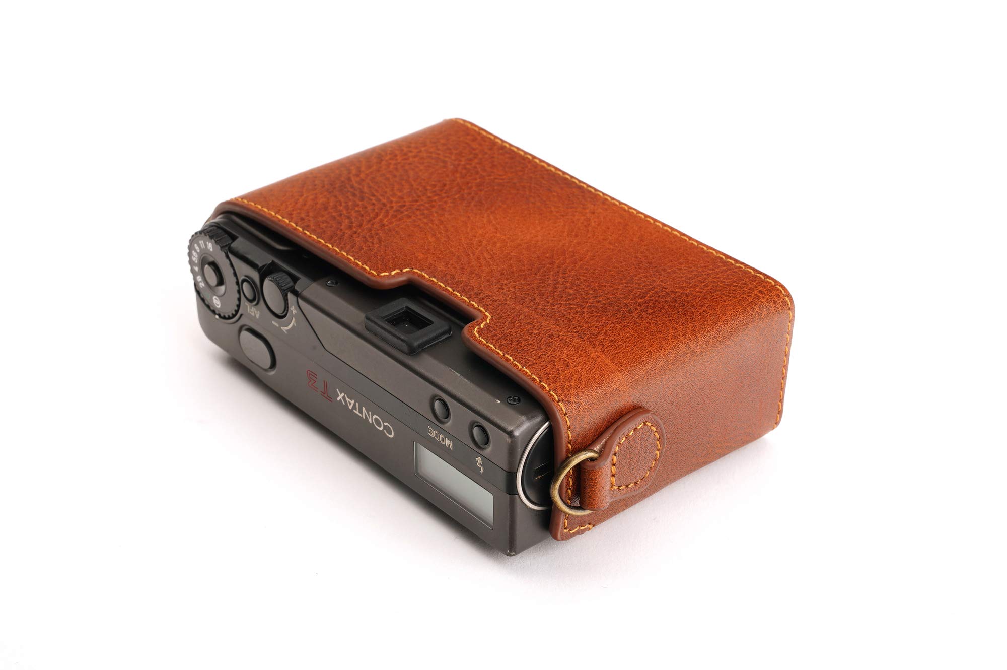 Amazon.co.jp: BolinUS Contax T3ケース ハンドメイド 本革 ハーフ