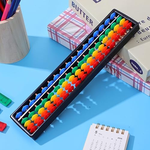 Miniatura 7 de Abacus Soroban para niños, cuentas de ábaco de plástico, calculadora china de 17 dígitos, aprendizaje de matemáticas, herramienta educativa de