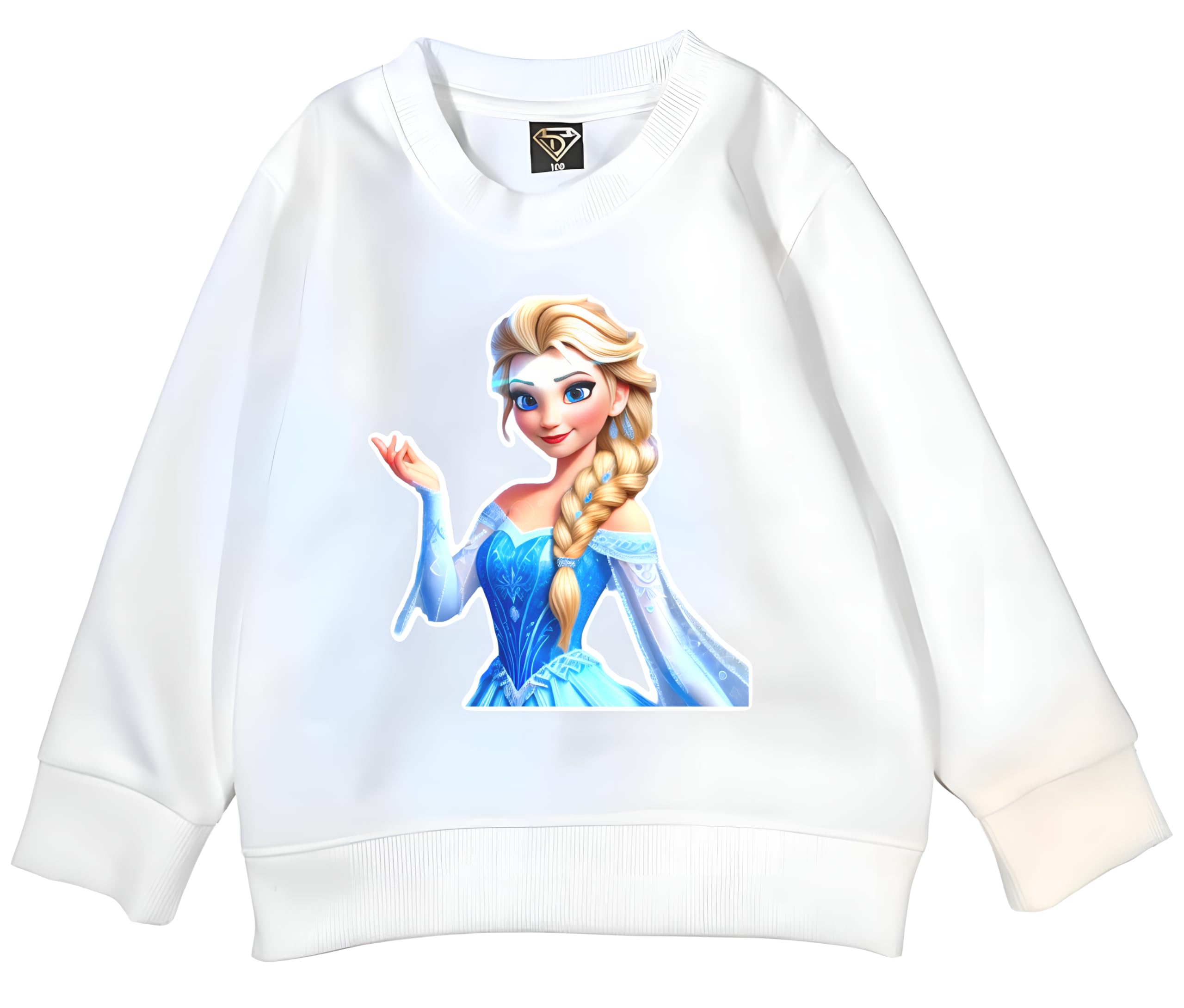 Sudadera Niña Princesa de Hielo con Luces Led, Sudadera Niñas Princesas con Luces Led, Ropa Infantil Mágica y Elegante