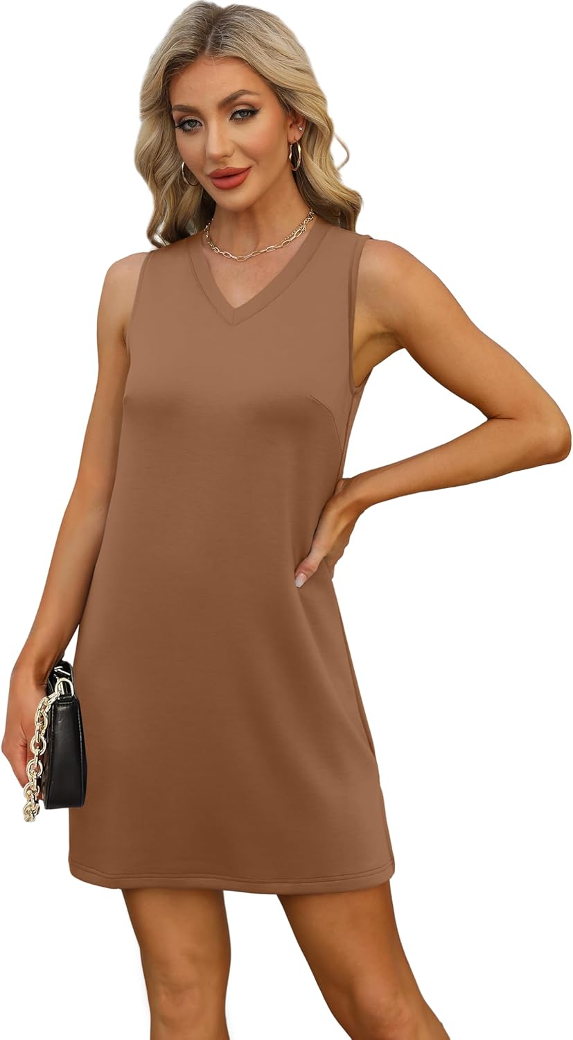 V-Neck Summer Casual Beach Dress for Women 2025 Vacation Women's Sleeveless Sundress with Split - Image 5