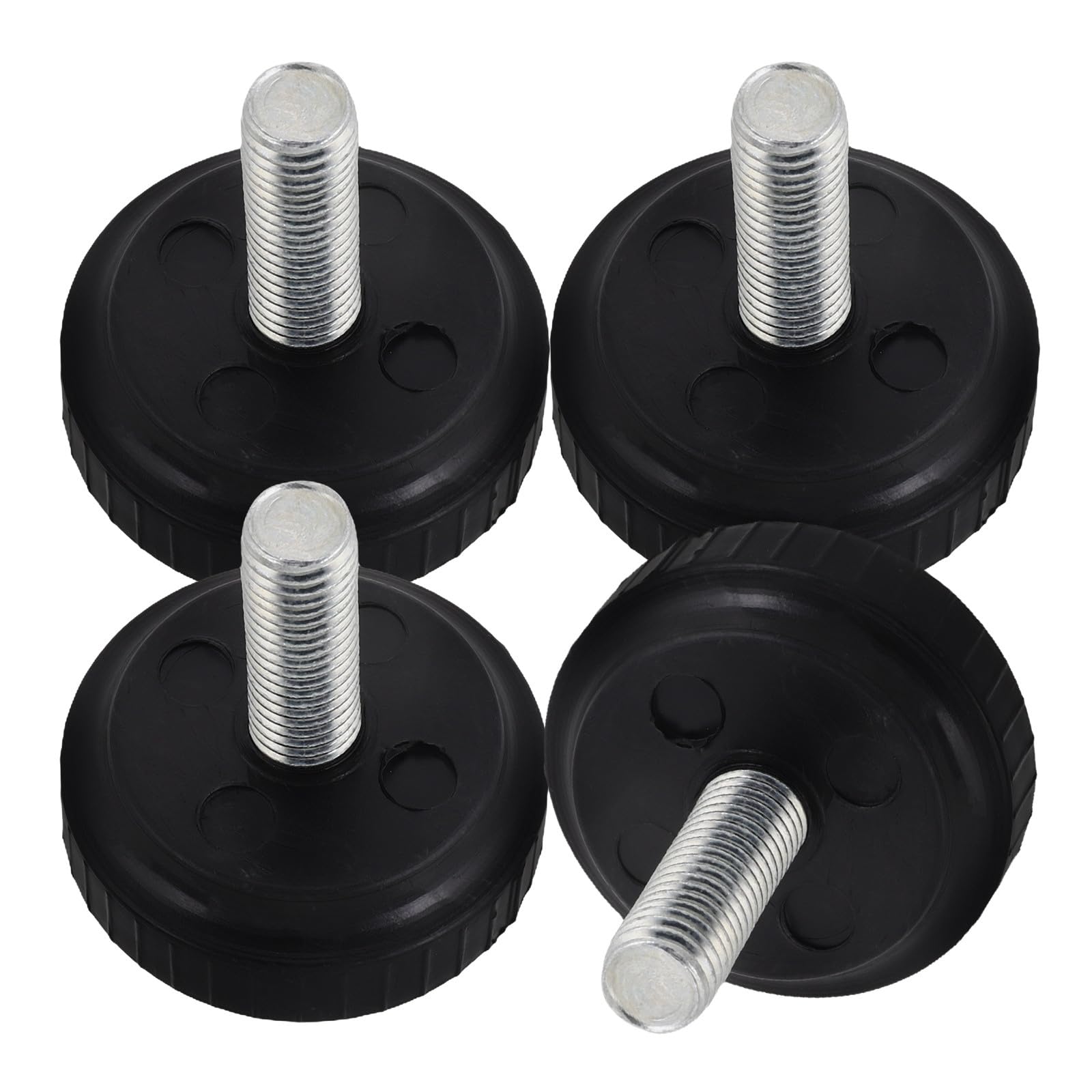 Toyvian 4Pcs Adjustable Treadmill Feet with Omnidirectional Support Pads Universal Exercise Equipment Accessories for Stable Gym Workouts and Height Leveling