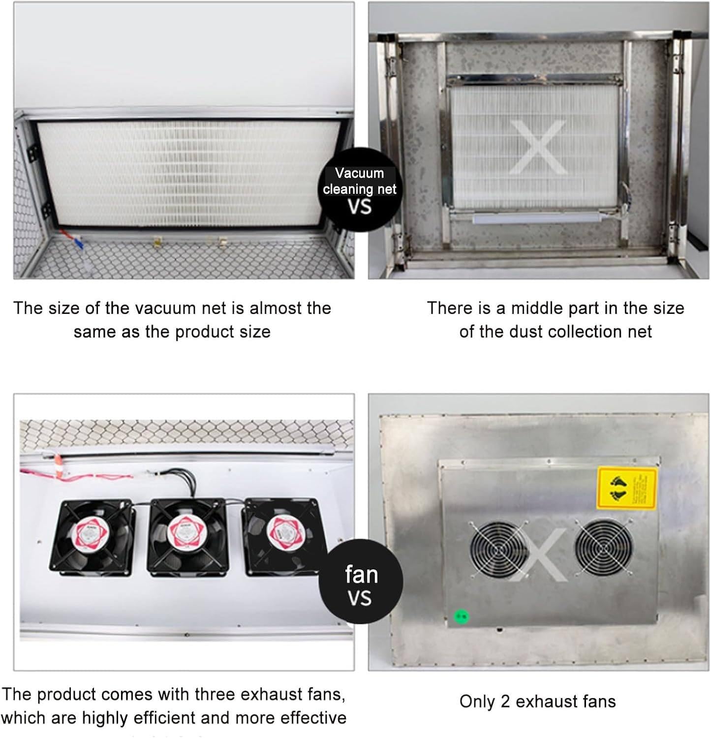 Station Aluminum Laminar Flow Hood Air Flow Clean Workbench 26x12x20inch Vertical Dust Frees Room Workshop with HEPA Filter for Phone Repair Industry Optical Industry Laboratory
