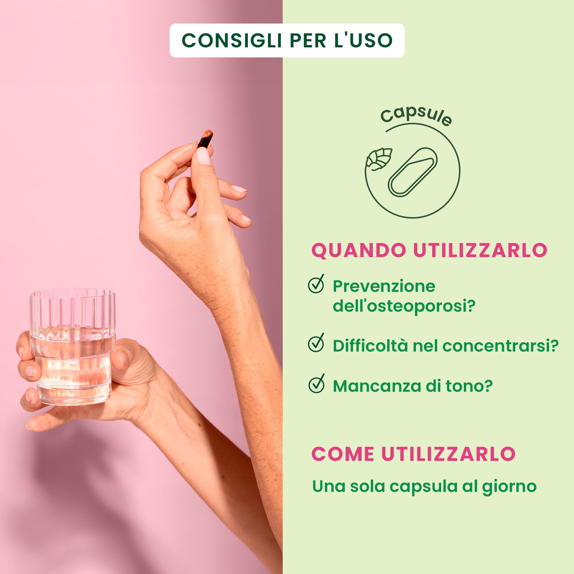 HerbalGem - GEMMOCAPS Postmenopausa - Complemento Senza Ormoni - Allevia il Disagio e Rafforza le Funzioni Ossee e Cognitive - 30 capsule