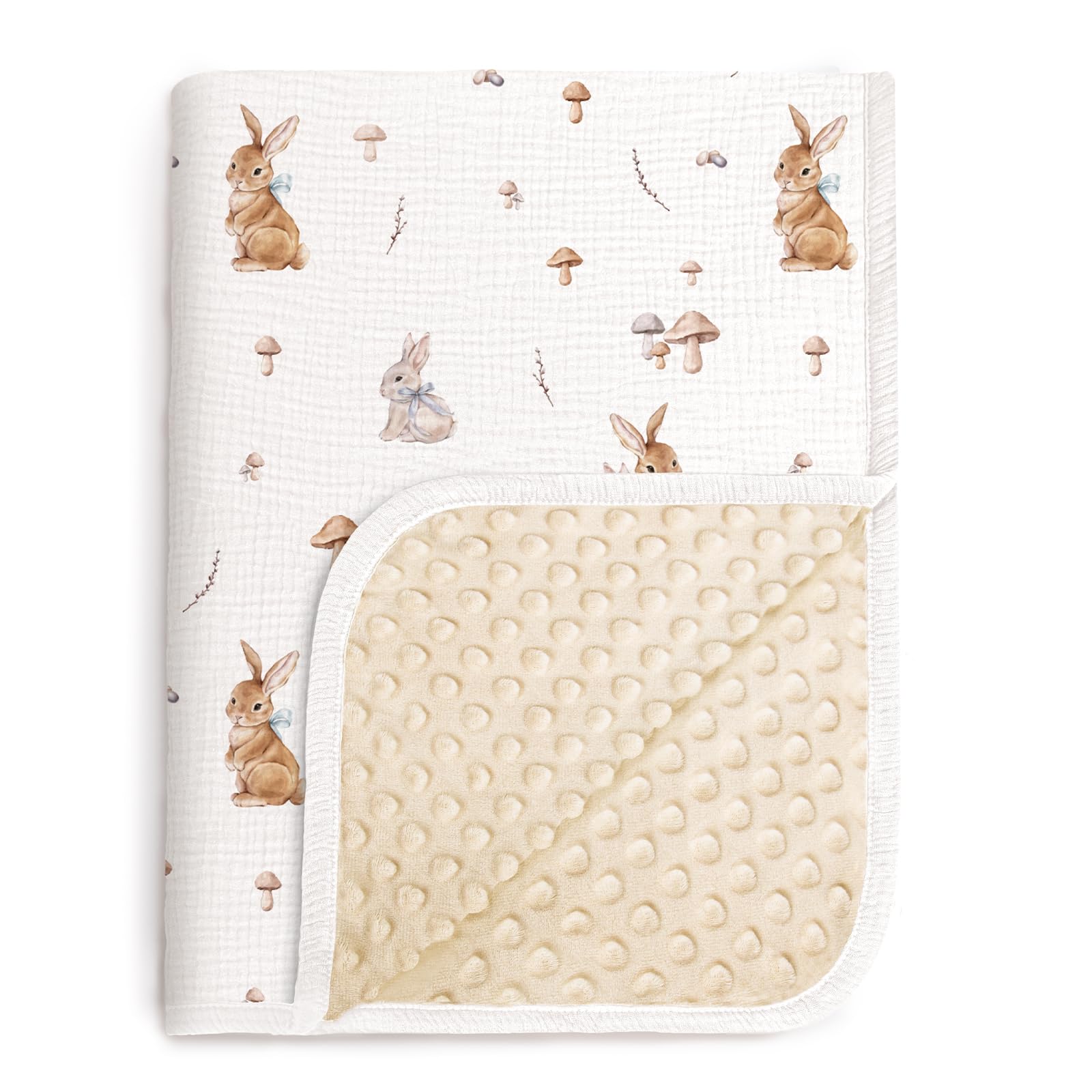 Couverture en mousseline pour nouveau-né de prestige lulumoon minky