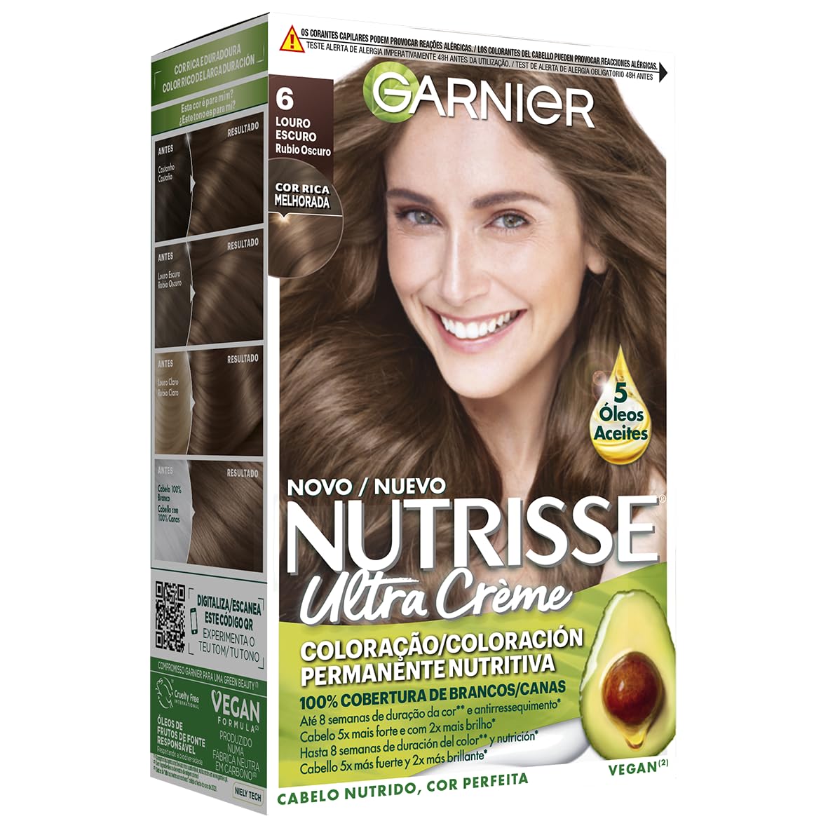 Garnier Coloración Permanente, Castaño medio, 1 Unidad (Paquete de 1)
