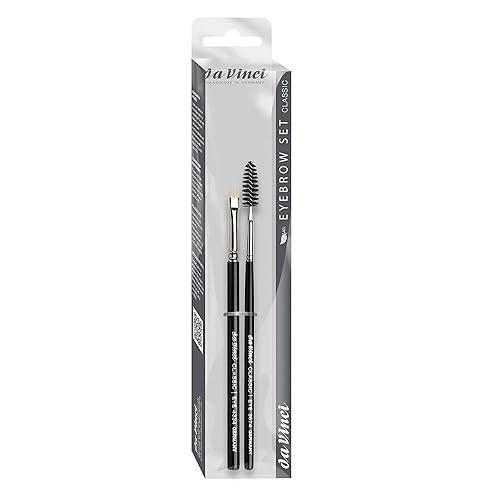 da Vinci Cosmetics Series 4805 - Juego de brochas clásicas para cejas y pestañas, fibras sintéticas, 0.5 libras
