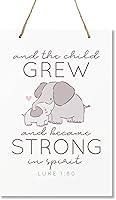 Vista 12 de Lifesong Milestones Letrero de pared de madera para habitación de niños, decoración de pared de elefante, letreros para decoración de habitación