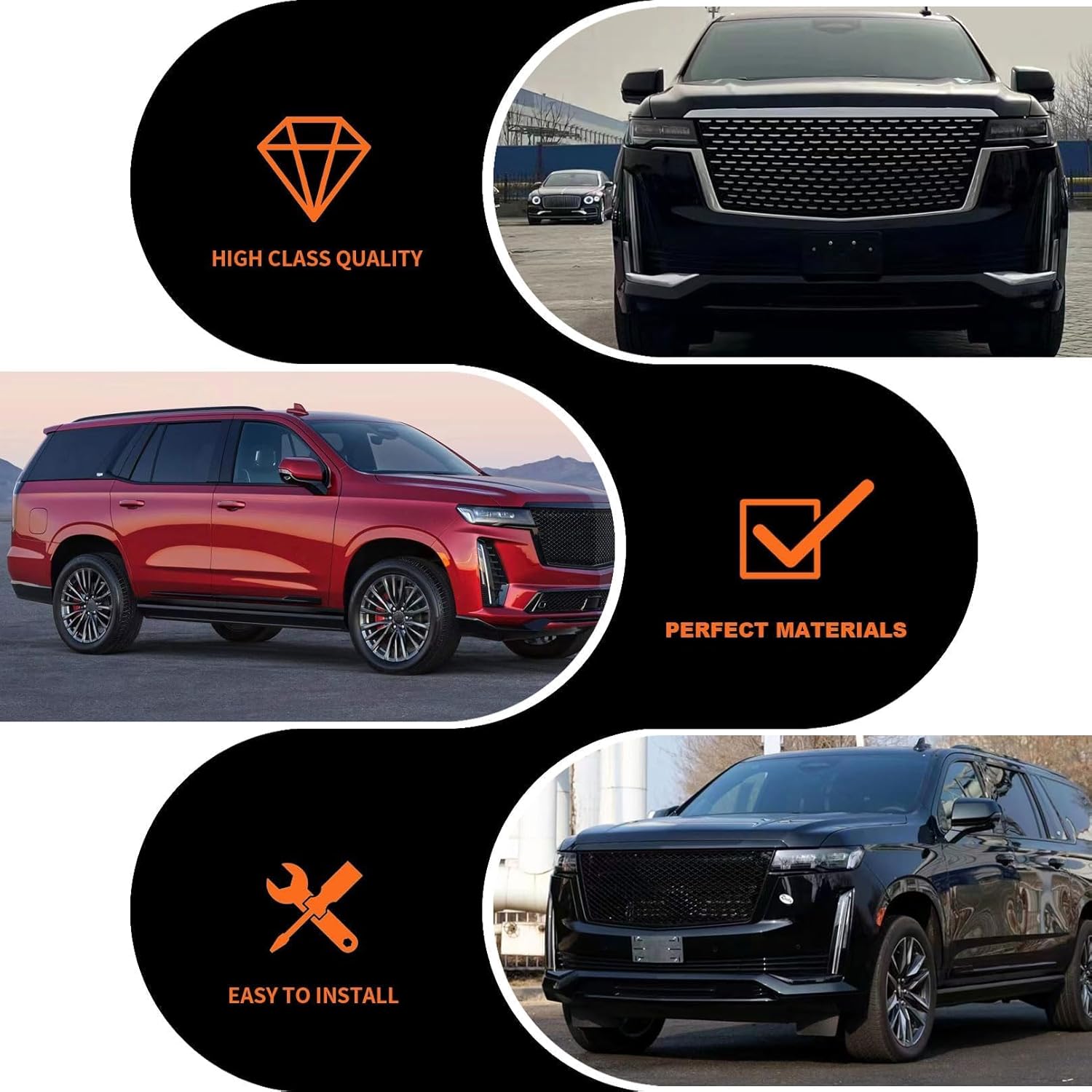 84977478 4PCS Front & Rear Shock Absorbe Strut Assembly with Magnetic Compatible with Escalade Suburban Tahoe Yukon XL 2015-2020 84176631 84176675 Suspension Kit