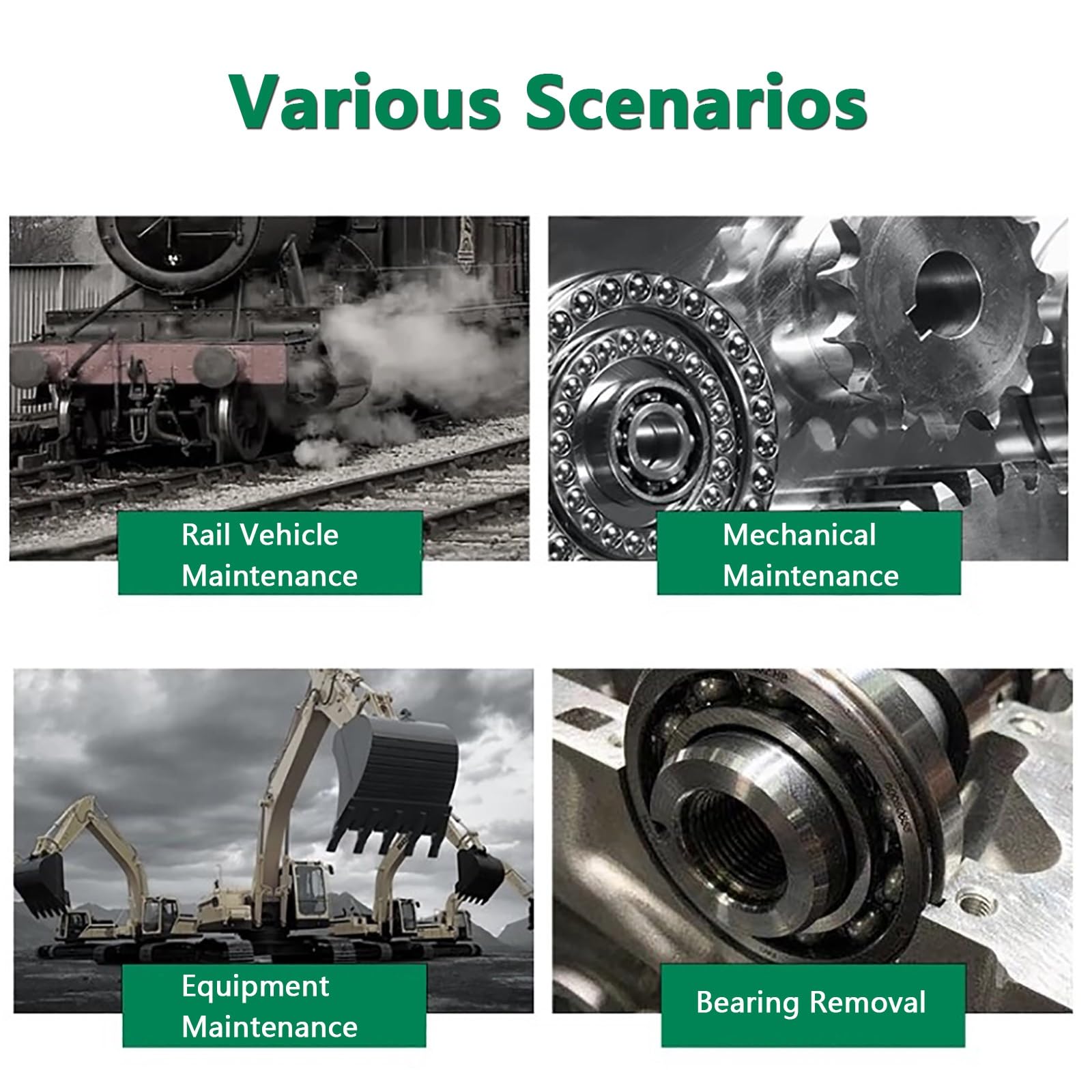 Separator do Wyciągania Łożysk Kół, Hydrauliczny Ściągacz z 2/3 Szczękami, w Zestawie z Przenośnym Plastikowym Pojemnikiem, do Pracy w Pozycji Pionowej i Poziomej(5T)