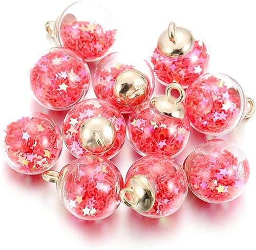 Miniatura 7 de 10 unidslote 0.630in cristal transparente bola encantos estrella lentejuelas colgantes para DIY pendientes collar joyería fabricación accesorios