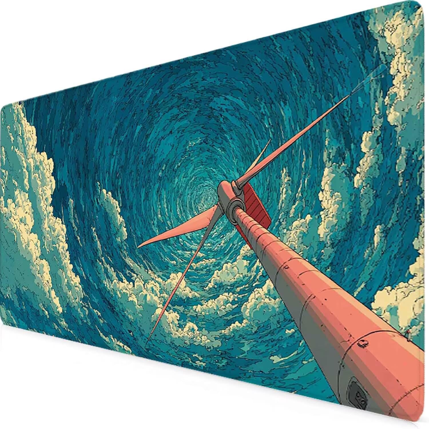 Niebieska podkładka pod mysz chmura XXL podkładka pod mysz 1200 x 600 mm podkładka pod mysz ze zszytymi krawędziami i gumową podstawą antypoślizgowa podkładka pod mysz XXL do gier, laptopa, akcesoria