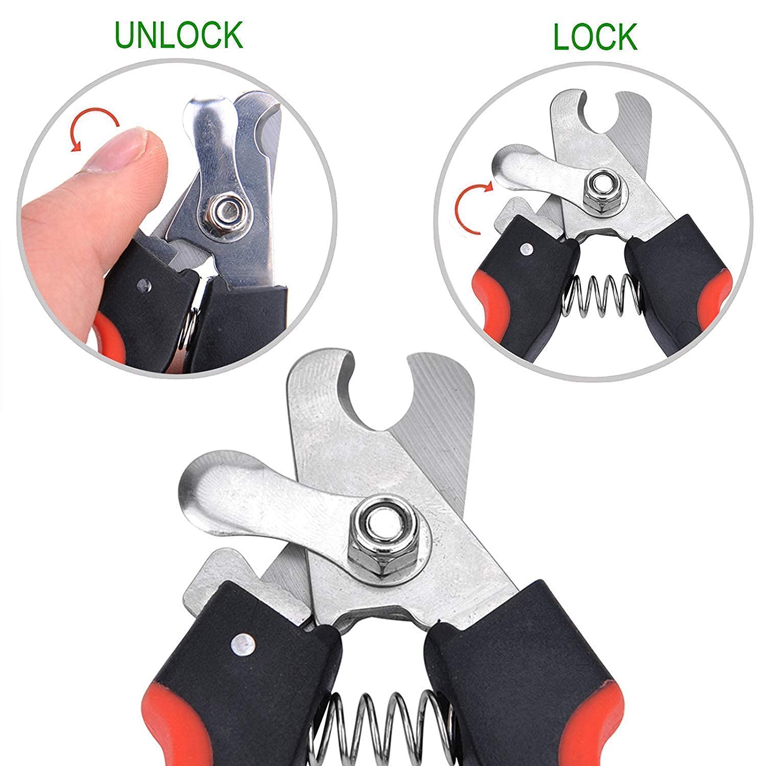 PSK PET MART Combo de cortador de uñas grande con cortaúñas y peine antipulgas para perros, cachorros, gatos, conejos