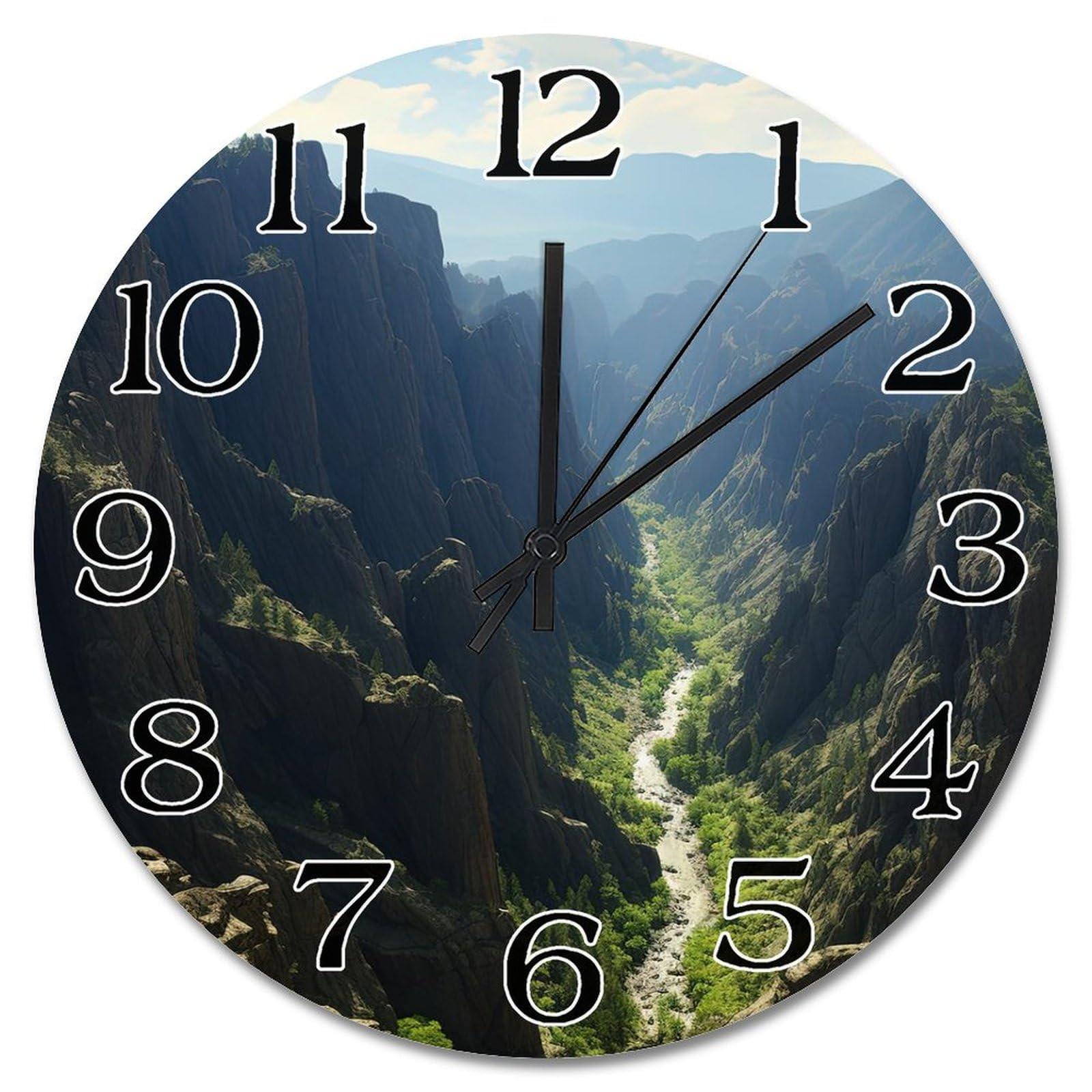 Horloge murale noire Gunnison de 38,1 cm pour cuisine moderne