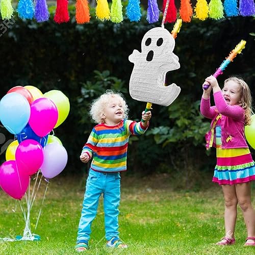 Miniatura 3 de Costume Wizard Pinata fantasma espeluznante, piñatas mexicanas de Halloween para fiestas de cumpleaños y eventos, piñata temática rellenable para