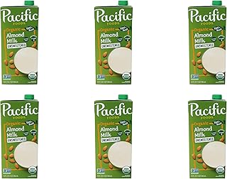 Pacific Foods Organic Unsweetened Almond Milk, Plant Based Milk, 32 oz C...