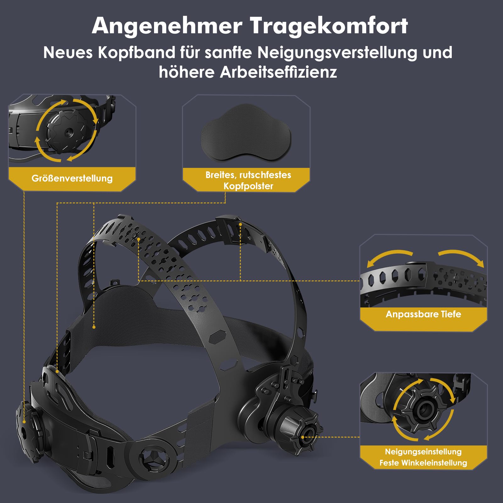 Schweißhelm Automatik 0,1 ms Abdunkelung,True-Color Schweißmaske, 100×82 mm Sichtfeld, Solar Batterie, Welding Mask, DIN 4/5-9/9-13, Schweisshelme für MIG TIG MMA ARC Schleifen H21