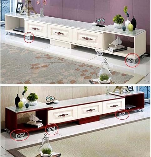 Miniatura 7 de Juego de 4 patas de metal huecas de 2 pulgadas para muebles, patas modernas de gabinete, patas de sofá, patas de mesa, acabado cromado para sofá,