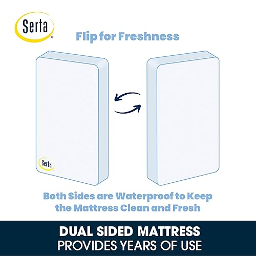 Miniatura 4 de Delta Children Archer - Cuna 4 en 1, gris + colchón Serta Perfect Slumber de doble cara con núcleo de fibra reciclada para cuna y niño pequeño