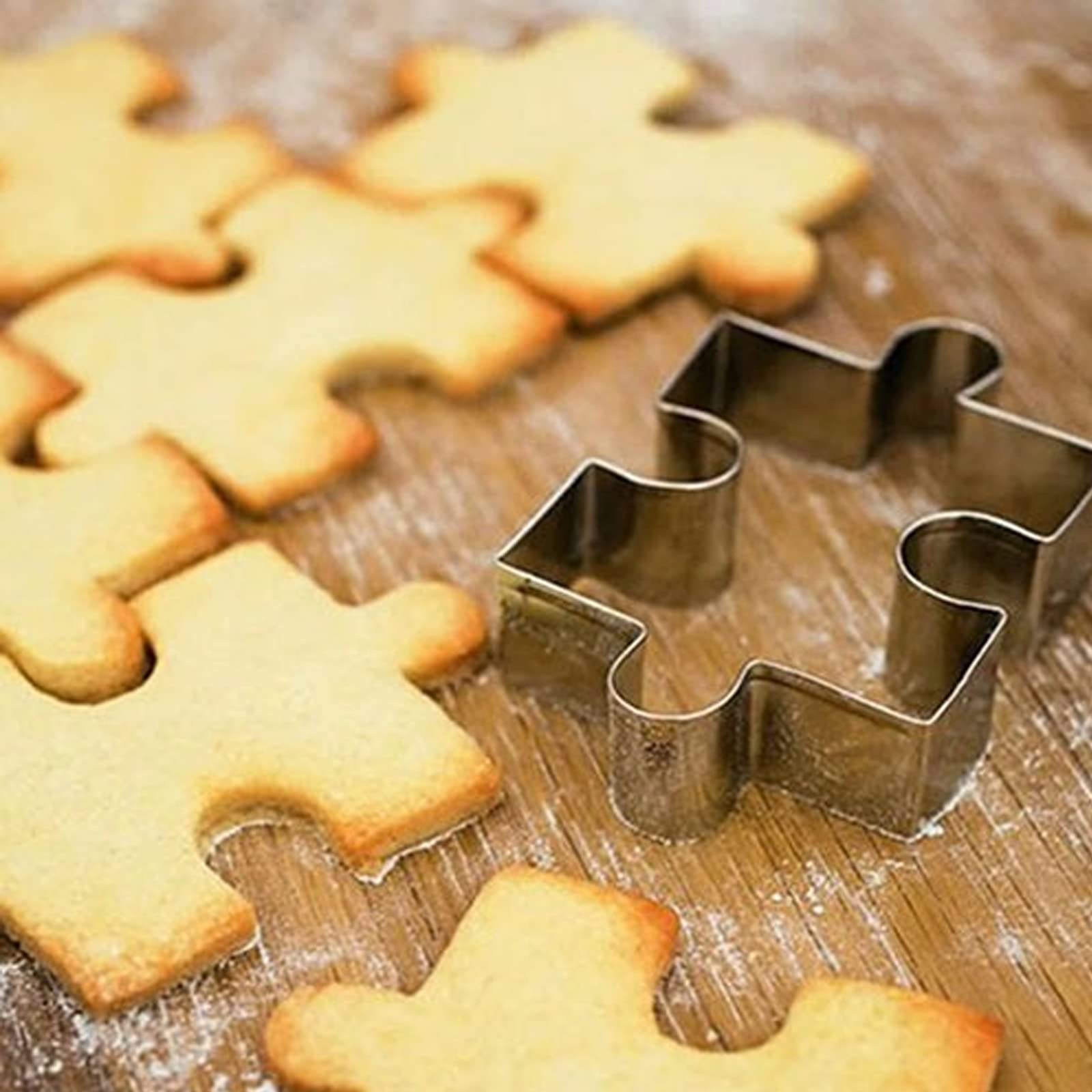 Stampo Per Biscotti In Acciaio Inox A Forma Di Pezzo Di Puzzle, 6 Cm, Per Dolci E Decorazioni