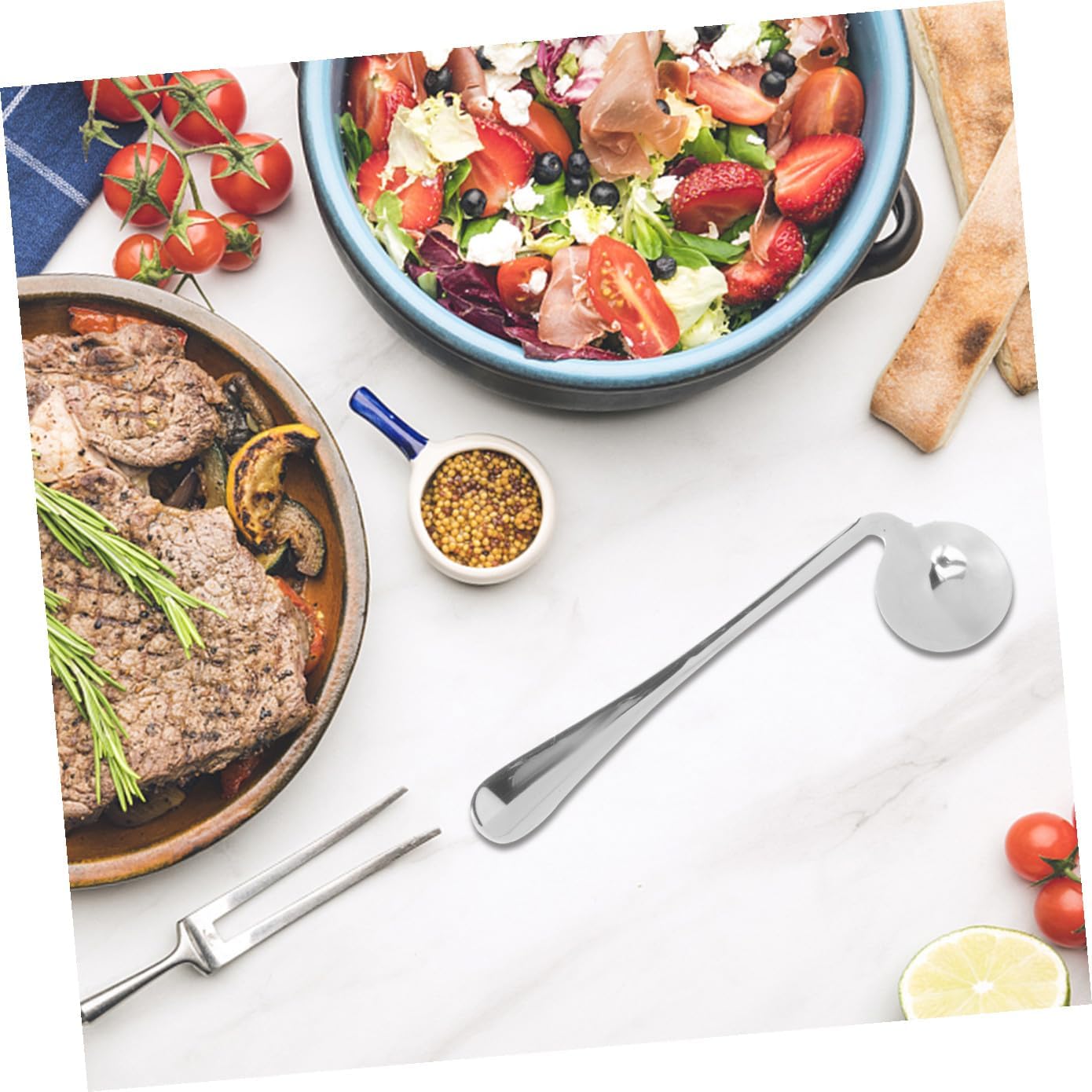 Hemoton 2pcs Portable Adaptive Utensils for Elderly - Spoons Compact Self-Feeding Tableware for Seniors Hand