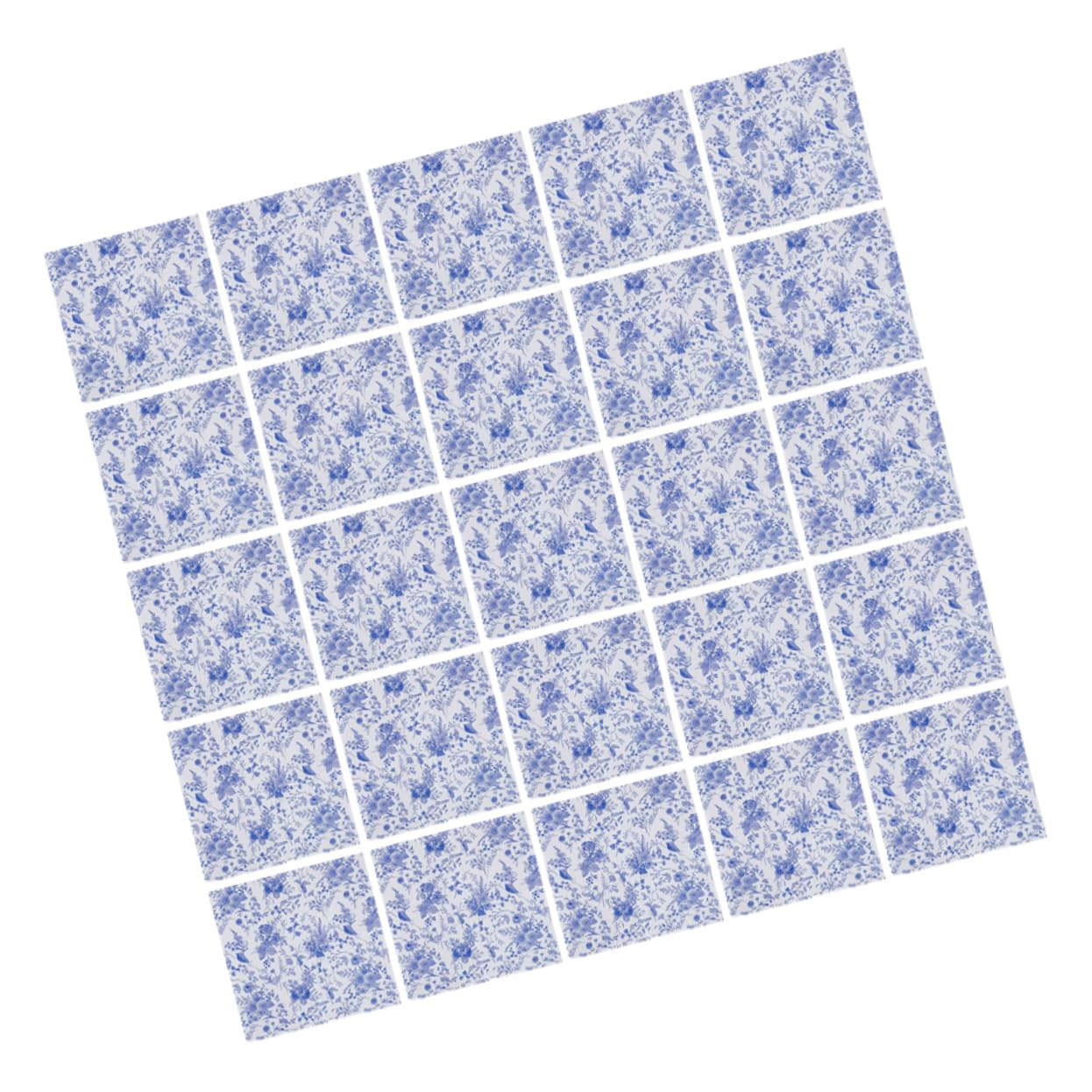 2 Series Servilletas De Postre De Porcelana Azul Y Retro Servilletas De Flores Para Bodas De Despedida De Soltera Vintage 100 piezas*2
