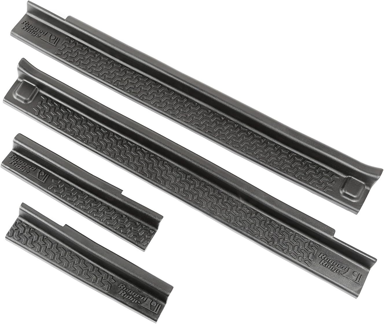 Rugged Ridge 11216.21 All Terrain Entry Guard Kit; 07-18 Jeep Wrangler JKU, Black
