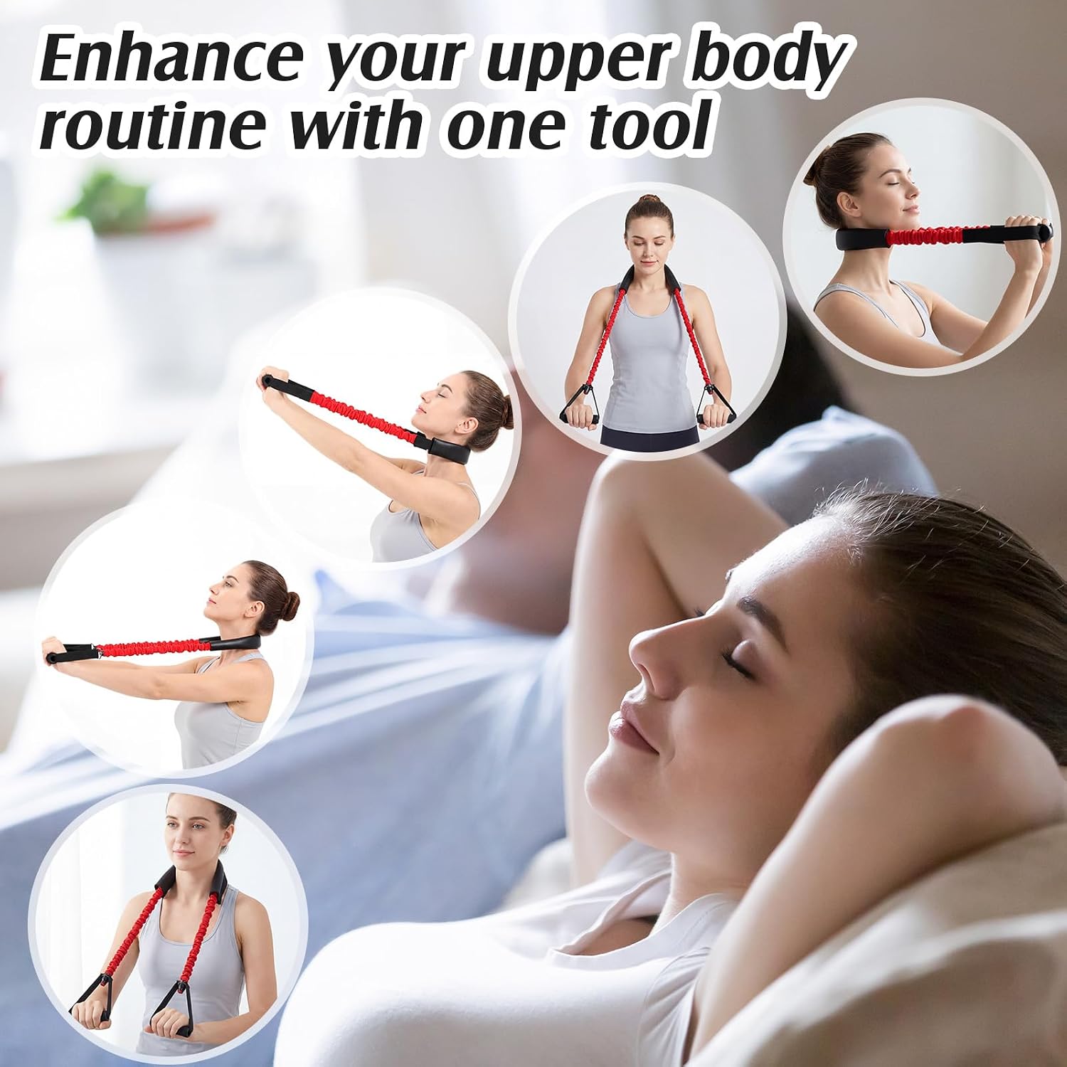 Shappy 2 Pcs Neck Stretcher Exerciser Cervical Traction Device 20-25lb, 30-35lb Neck Chiropractor Pull Device Portable Traction Exerciser for Home Office Workout Use, Durable and Comfortable