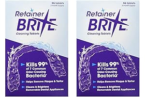 Brite Retainer Cleaner Tablets - 6-Month Supply (192 Tablets)