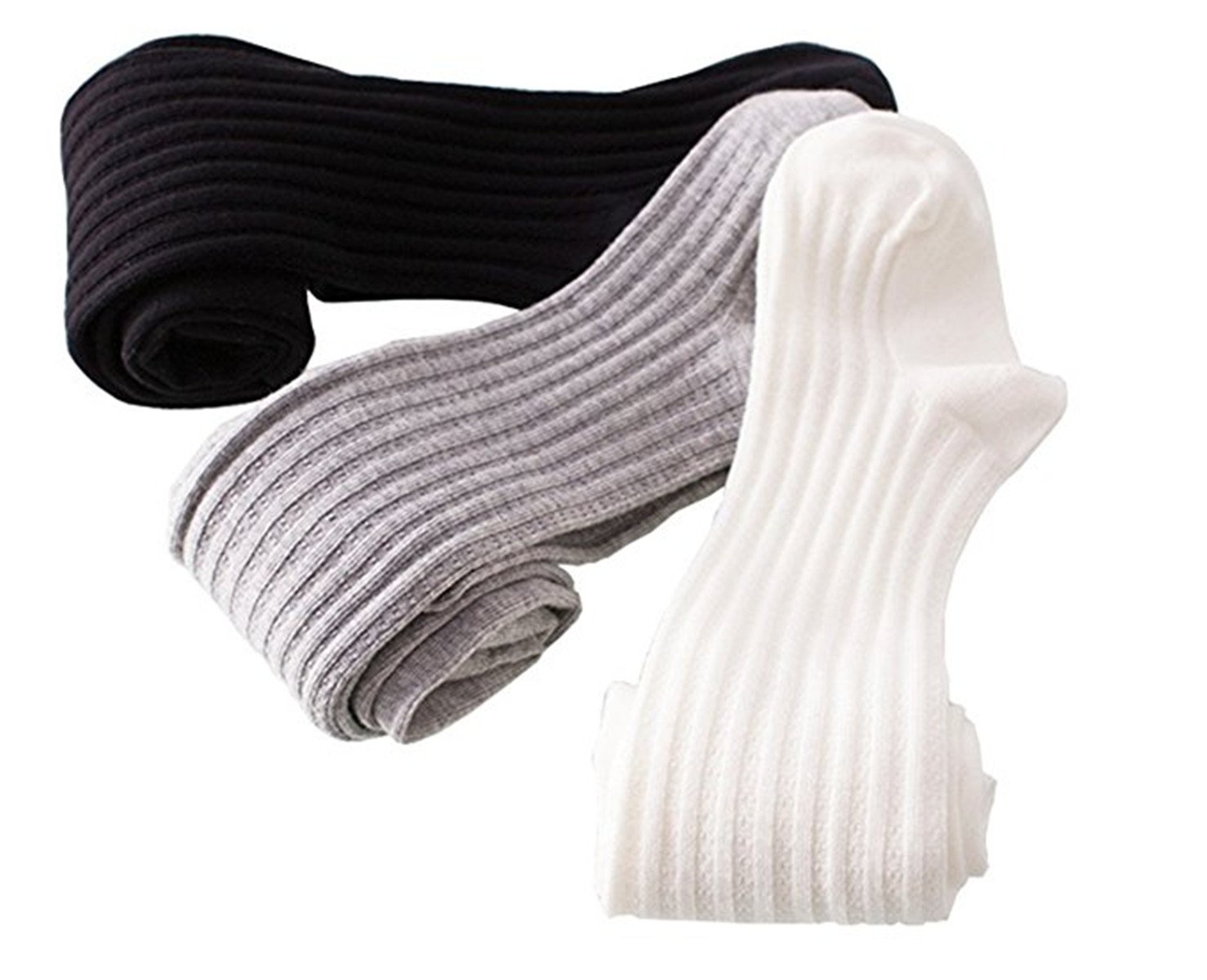 JELEUON 3 Pack Of Baby Toddler Girls Winter Knit Tights Stockings Panties Leggings Pantyhorse 3-4 Years