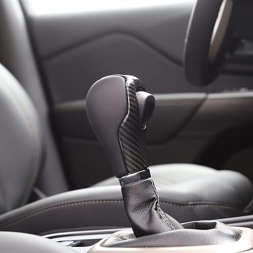 Vista 13 de JeCar Pomo de palanca de cambios de coche, accesorios interiores para Jeep Cherokee 2014-2018 (rojo)