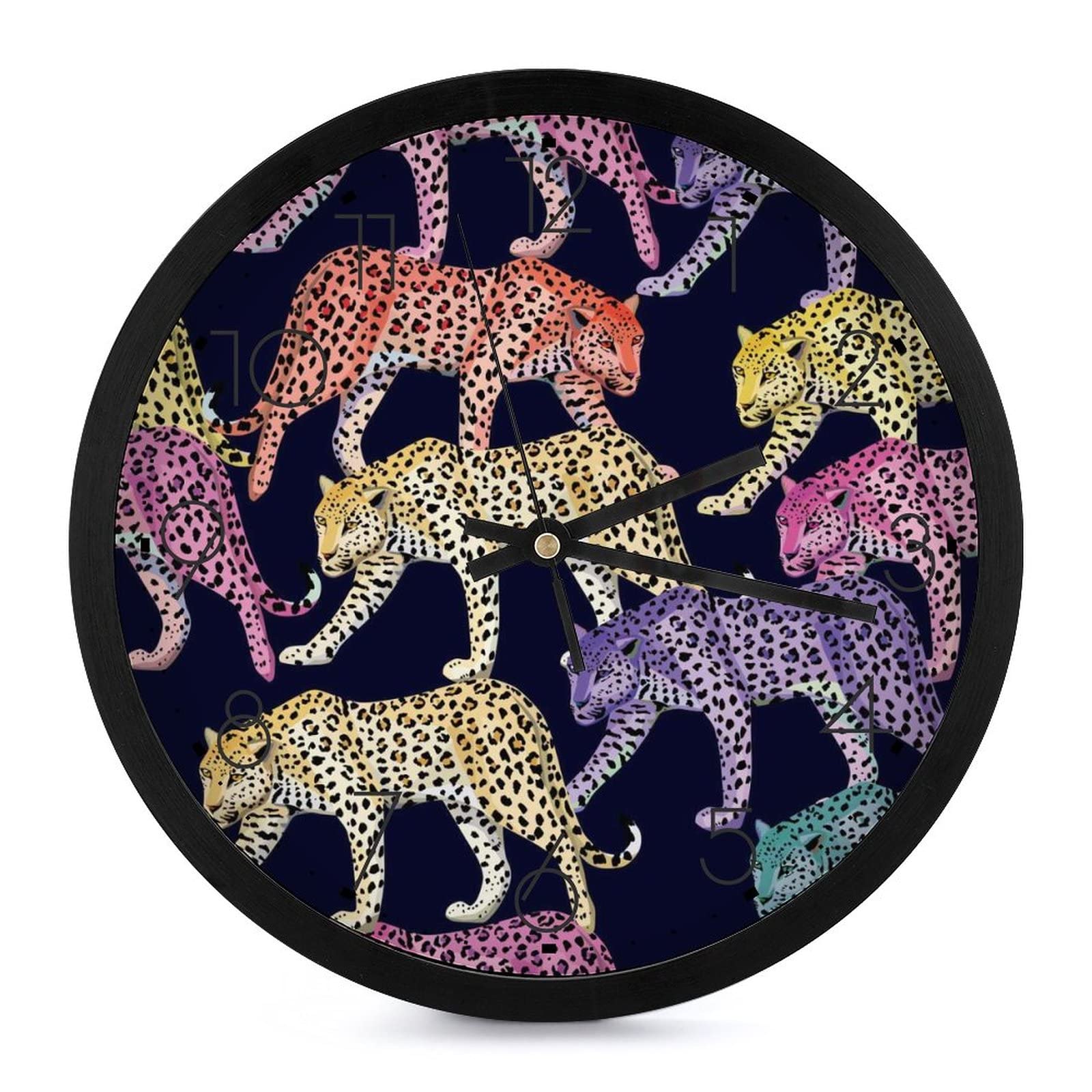 Horloge murale léopard pour salon et cuisine : une décoration silencieuse