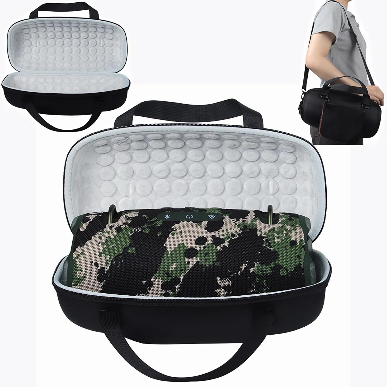 Case for JBL Xtreme 3/JBL Xtreme 4 Case Shell with Shoulder Strap,Hard Travel Carrying Case for JBL Xtreme 4 /JBL Xtreme 3 Portable Waterproof Wireless Bluetooth Speaker