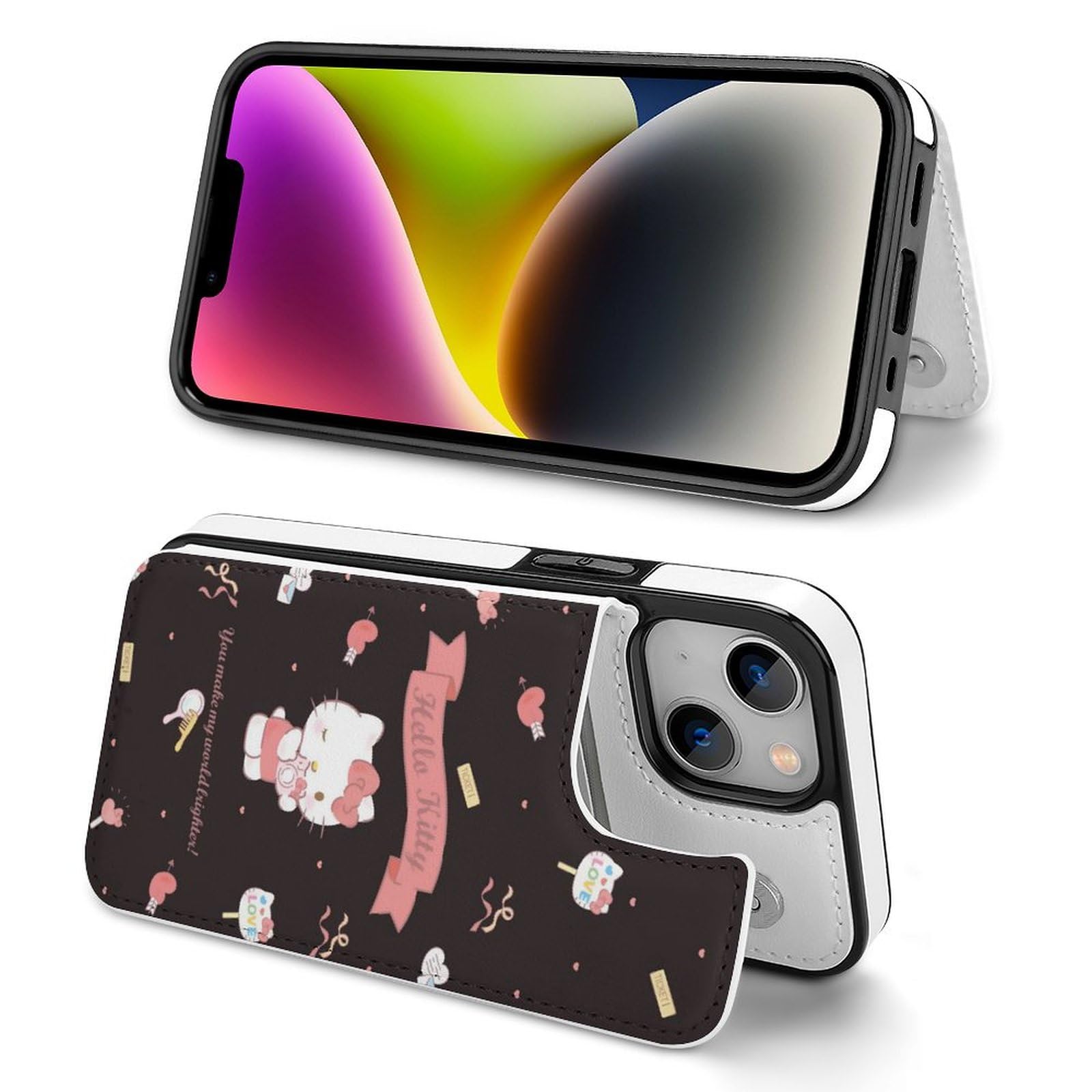 【★彡】ハローキティ iPhoneケース 手帳型 12mini(B・P) Amazon.co.jp: 【iPhone 12 Miniケース】 ハローキティ 可愛い 手帳型