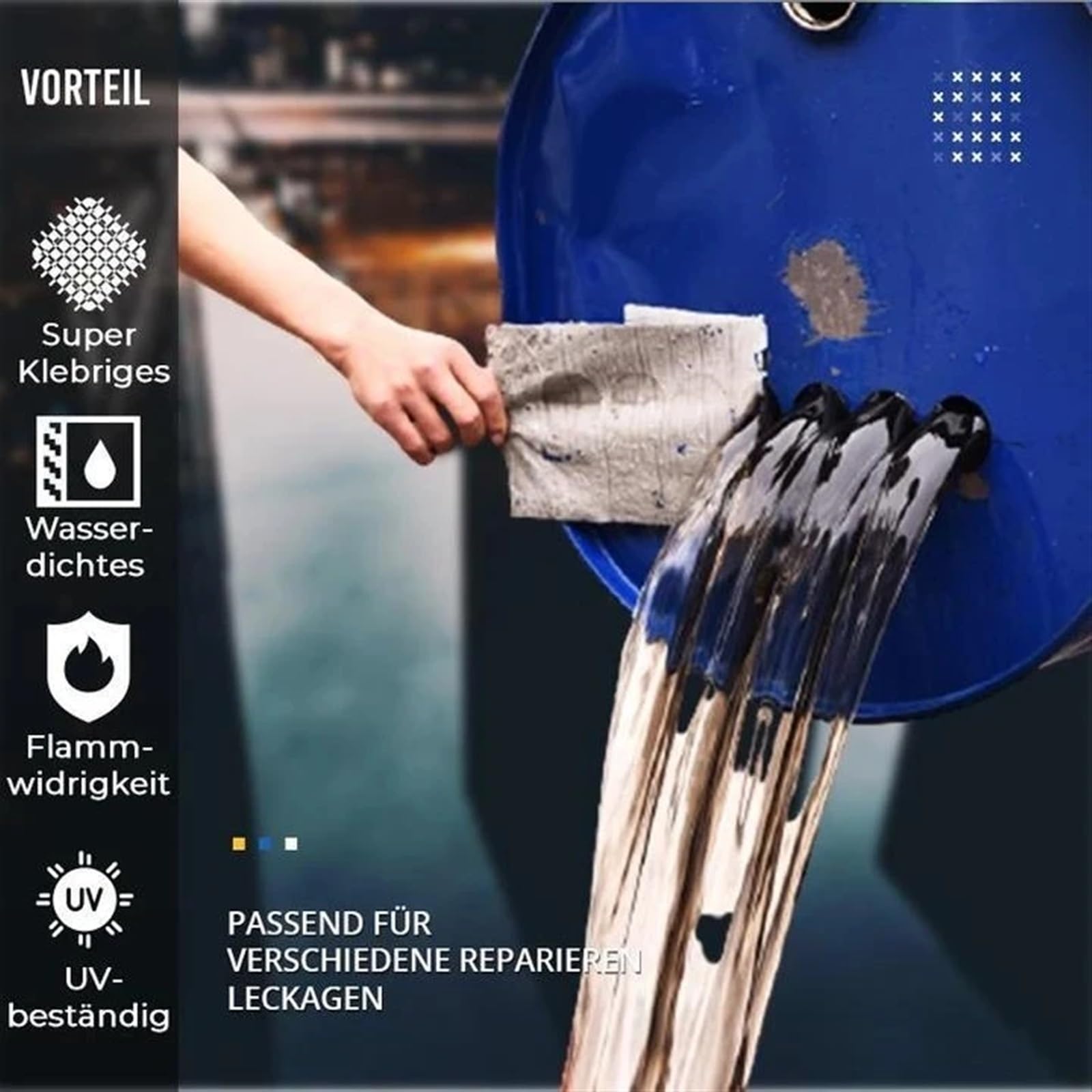 Cinta impermeable de butilo, Cinta butílica del agua papel de aluminio for tamaños múltiples la reparación fugas(10cmx10M)
