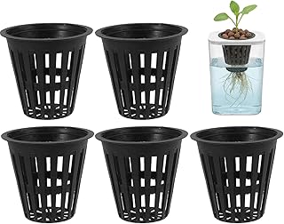 Net Cups Hydrokultur-Becher, 5 Stück, 5 cm, Netztöpfe für Hydrokultur, wiederverwendbare Kunststoff-Mesh-Körbe für Samenstart, Indoor-Hydrokultur-Gartenarbeit