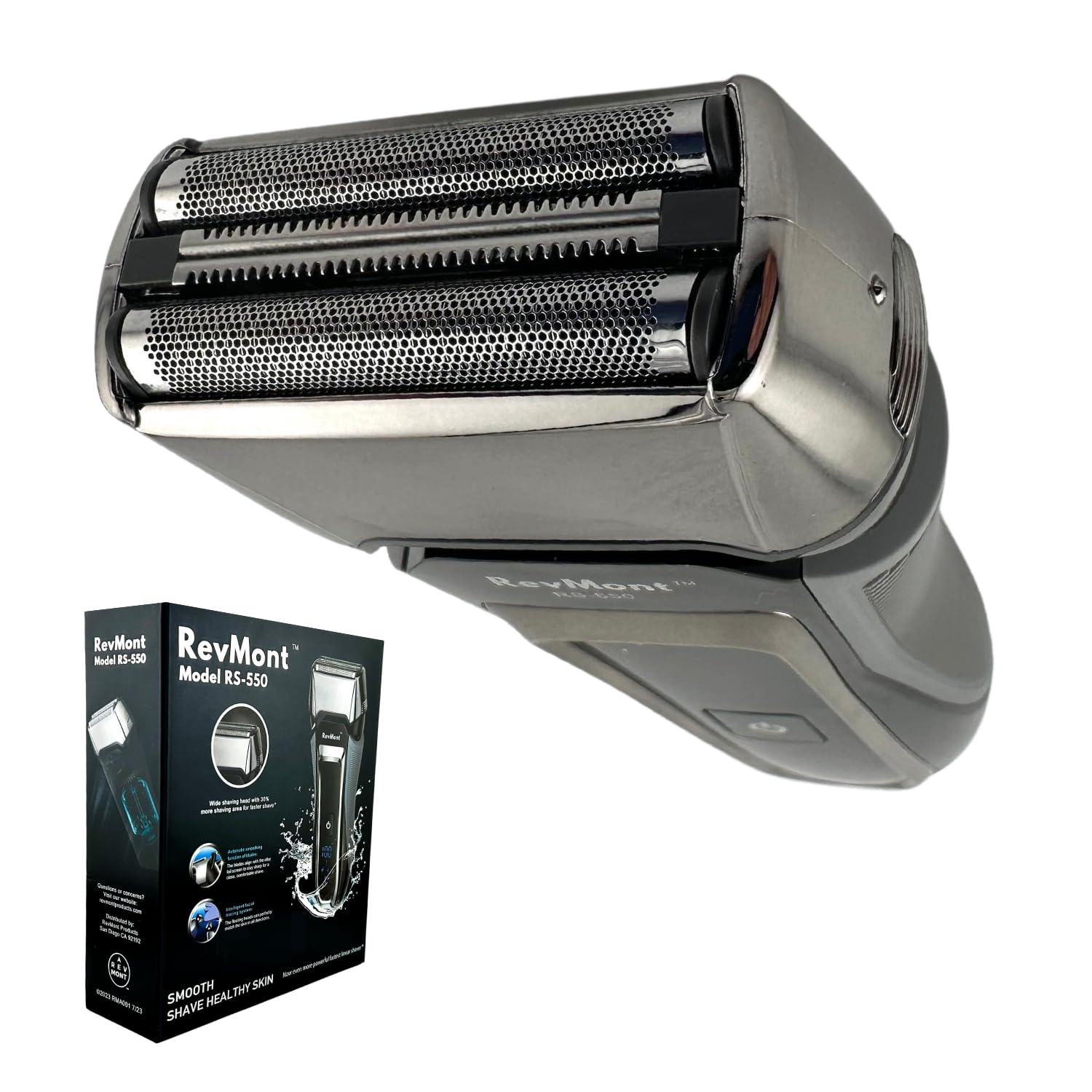 RS-550 Electric Razor for Men, Model RS-550 Foil Shaver, Wet or Dry Shaving, Beard and Sideburn Trimmer, Smooth Shaving Waterproof Shaver