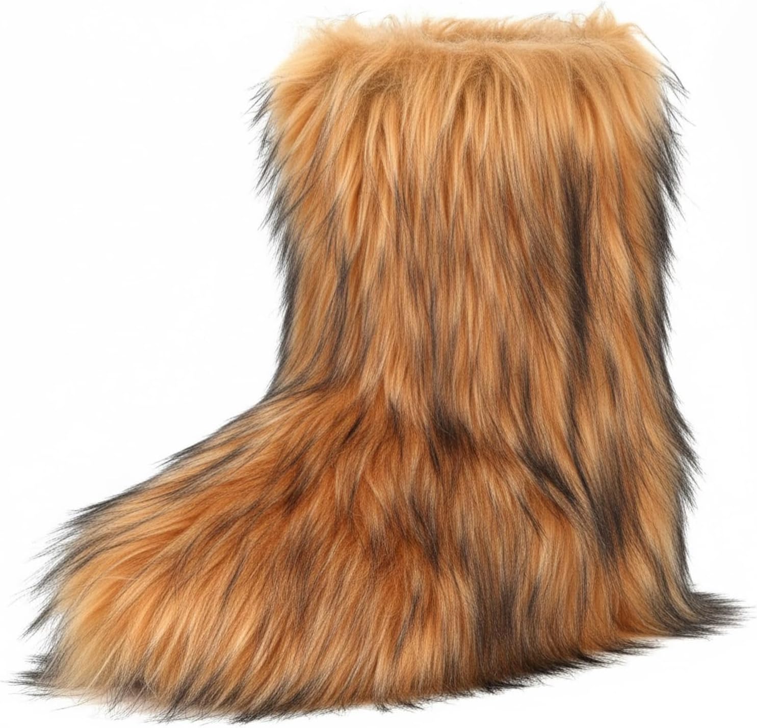 Women's Faux Fur Boots Furry Fuzzy Snow Boots Fluffy Winter Boot Warm Comfortable Mid-Calf Boot Outdoor Indoor Flat Shoes - Image 3